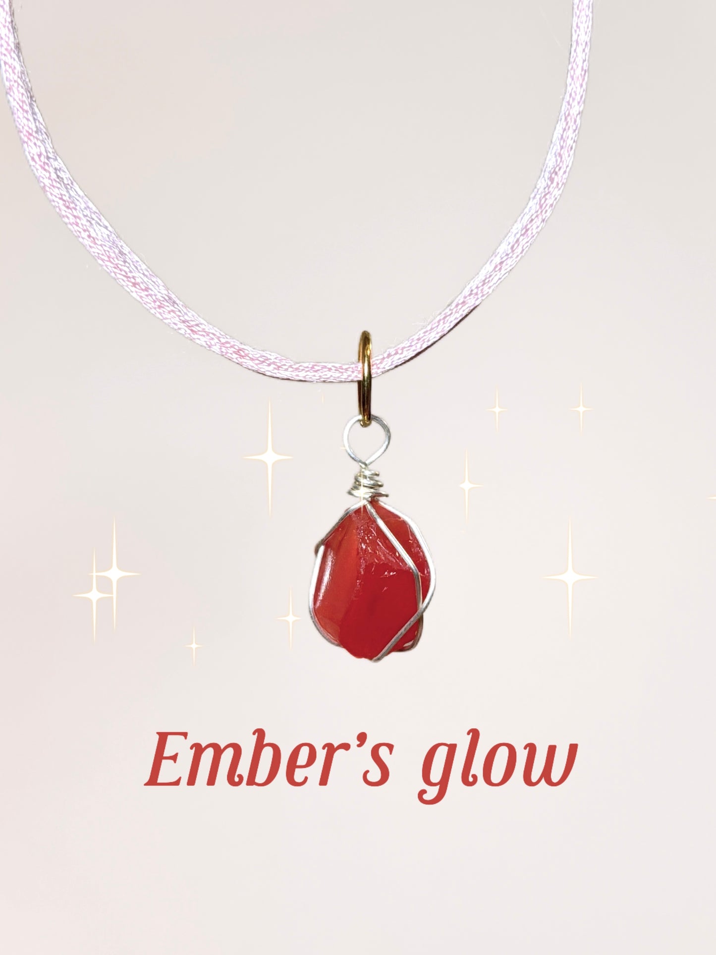 Pet Crystal necklace❤️‍🔥Ember’s glow