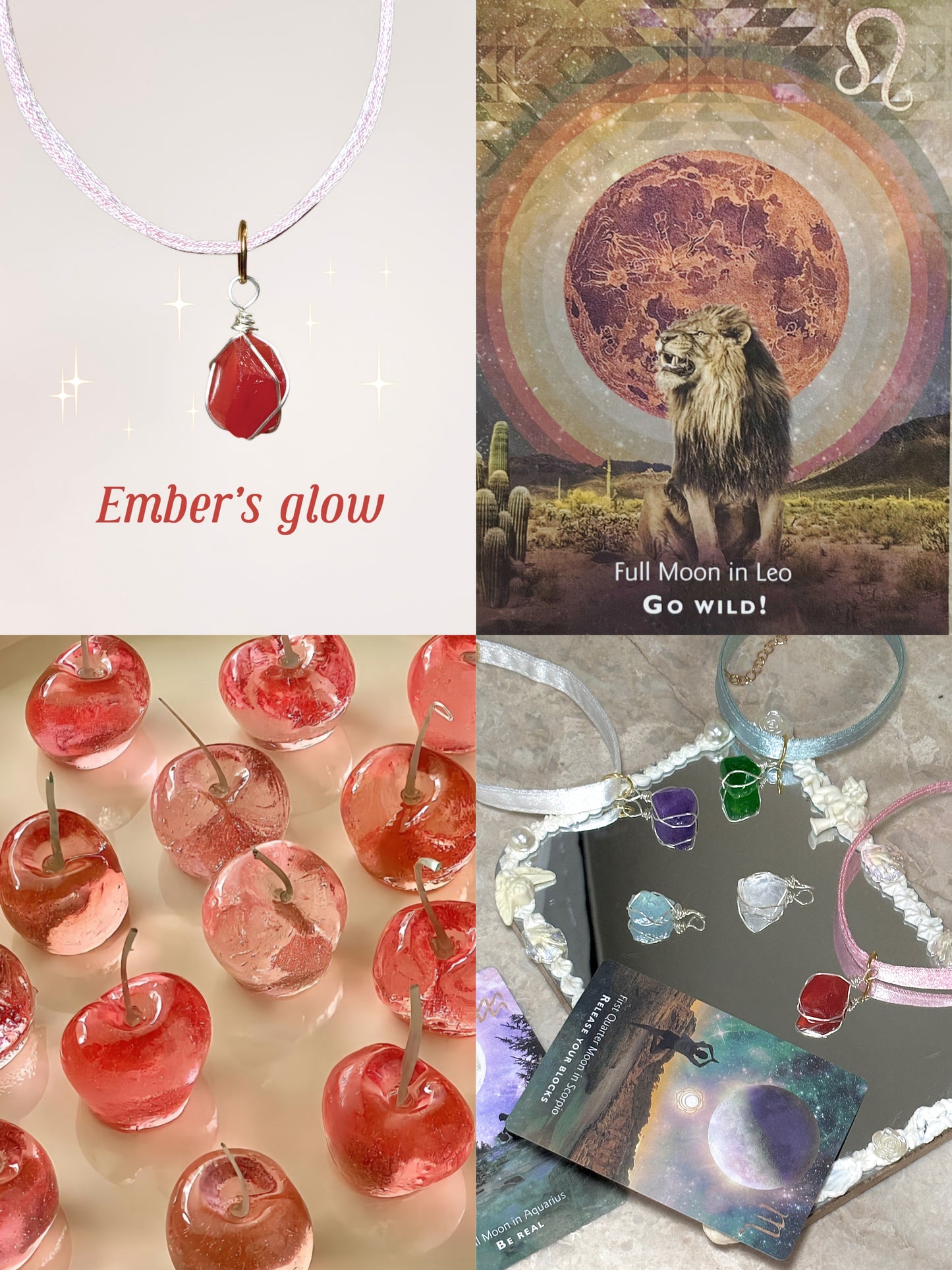 Pet Crystal necklace❤️‍🔥Ember’s glow